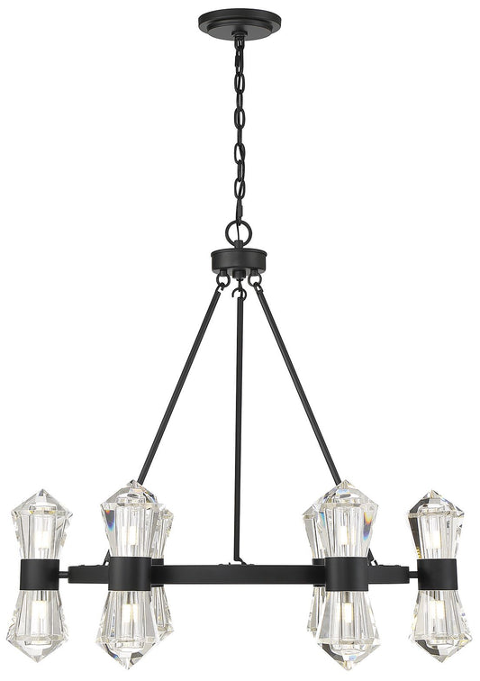 Savoy House Dryden 32" Wide Matte Black 12-Light Chandelier