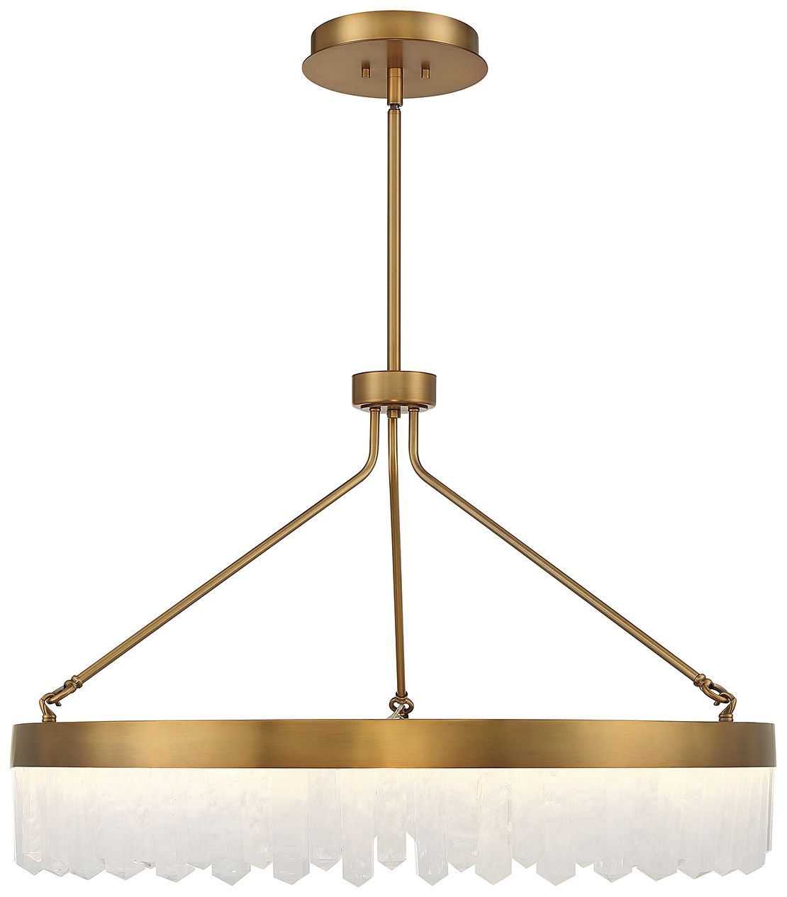 Savoy House Landon 34" Wide Warm Brass Integrated LED Pendant