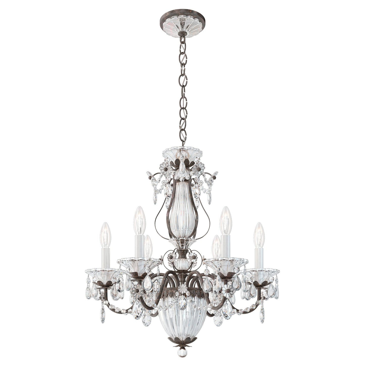 Schonbek Bagatelle 21" Wide Heirloom Bronze Handcut Crystal Chandelier