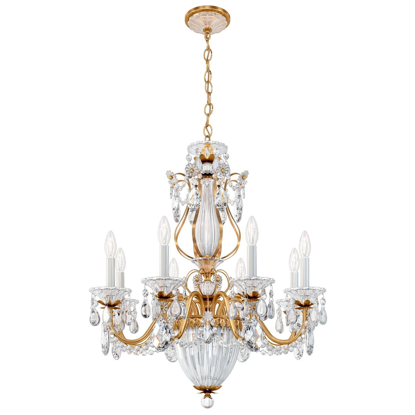 Schonbek Bagatelle 26" Traditional Heirloom Gold Crystal Chandelier