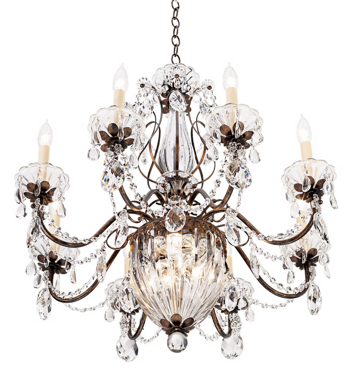 Schonbek Bagatelle 26"W Heirloom Bronze Crystal Chandelier