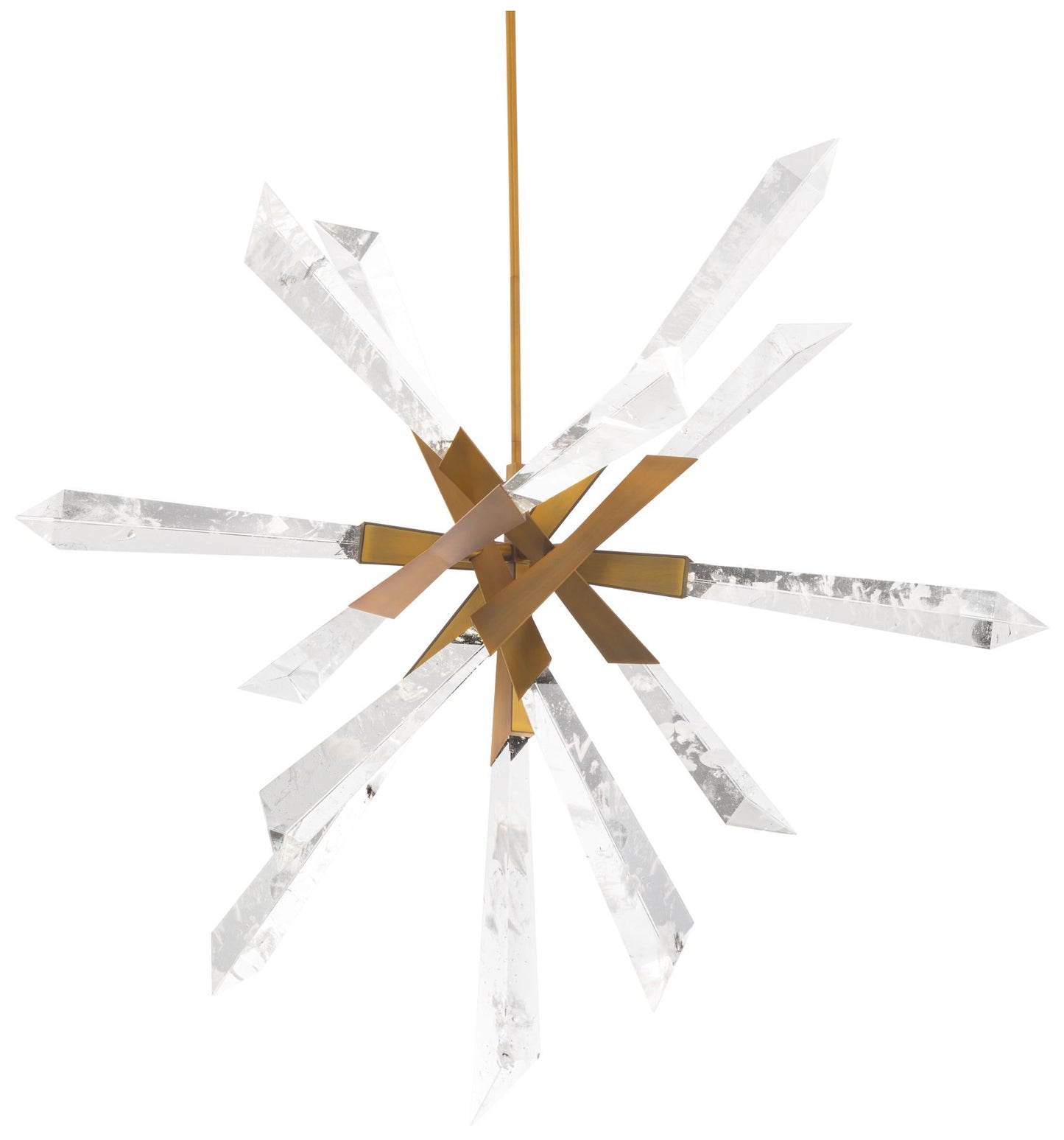 Schonbek-Beyond Solitude 35.5" Wide Modern LED Aged Brass Pendant