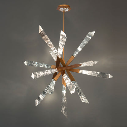 Schonbek-Beyond Solitude 35.5" Wide Modern LED Aged Brass Pendant