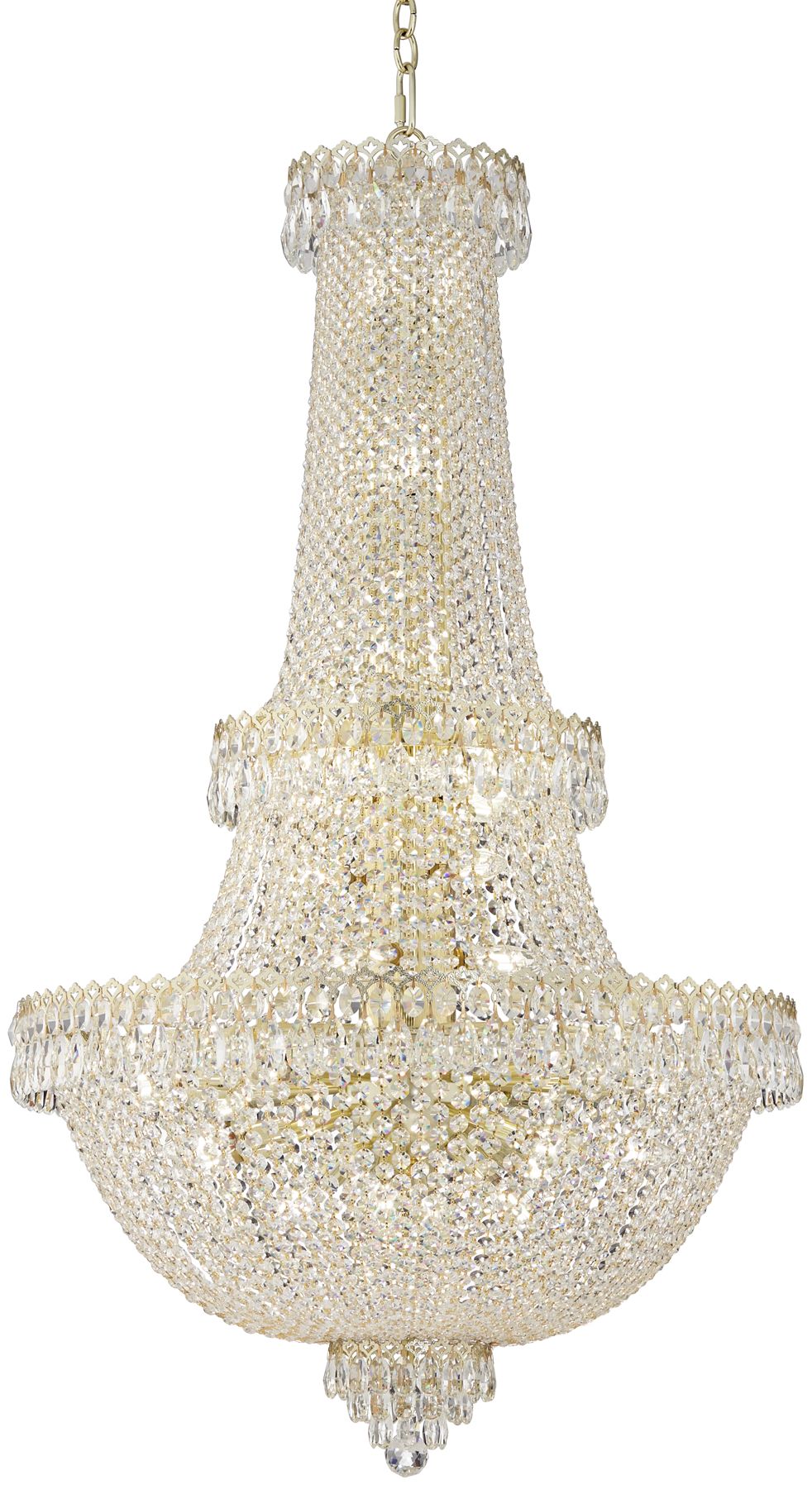 Schonbek Camelot Optic Crystal 41-Light Chandelier in Aurelia Finish