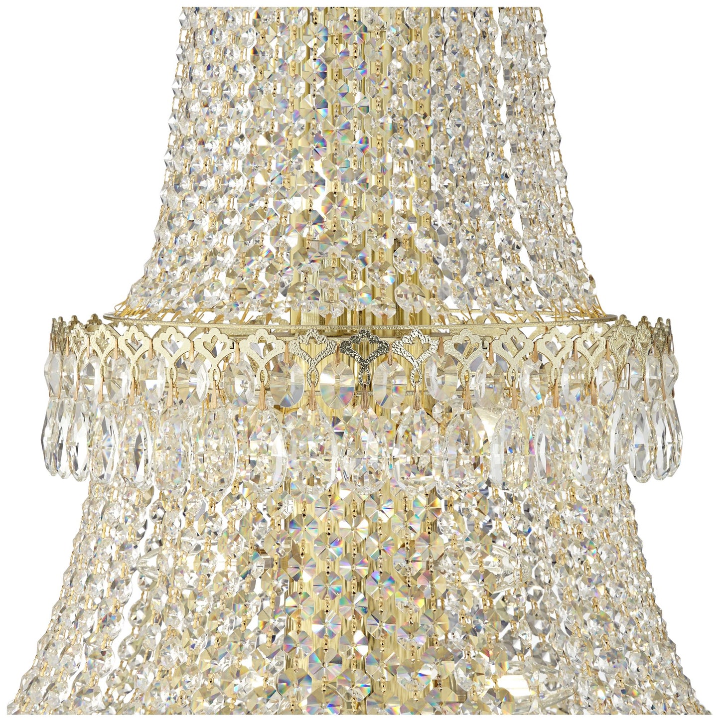 Schonbek Camelot Optic Crystal 41-Light Chandelier in Aurelia Finish