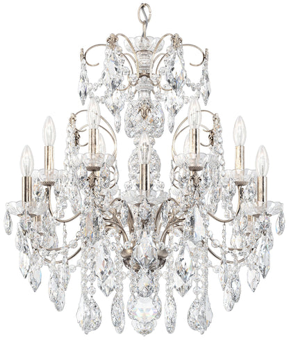 Schonbek Century 30"W Antique Silver 12-Light Chandelier