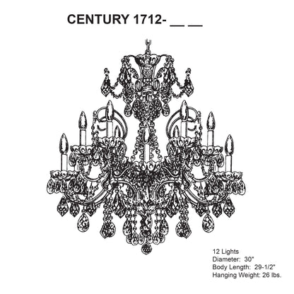 Schonbek Century Collection 30" Wide Crystal Chandelier