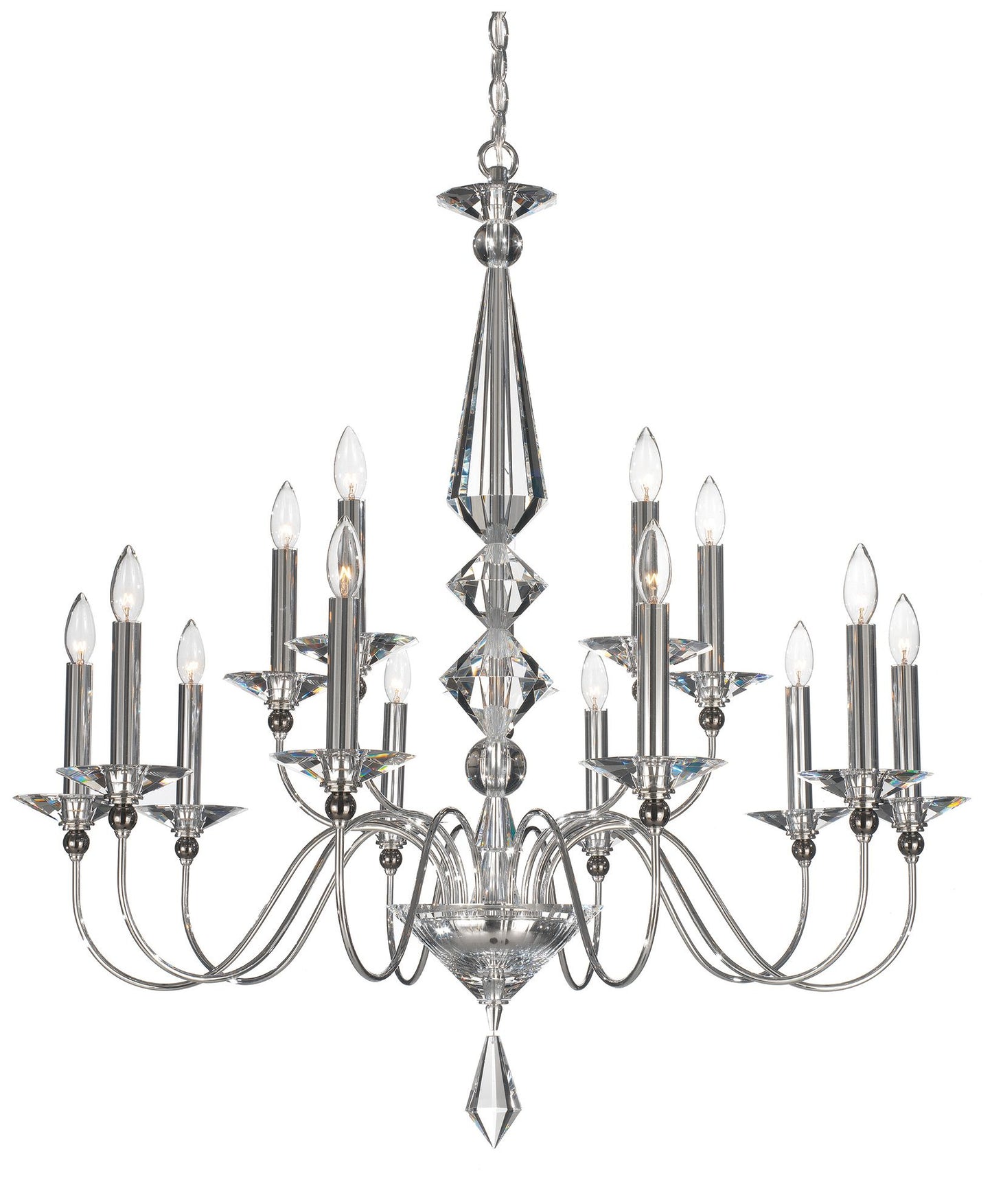 Schonbek Jasmine Optic Crystal 15-Light Chandelier