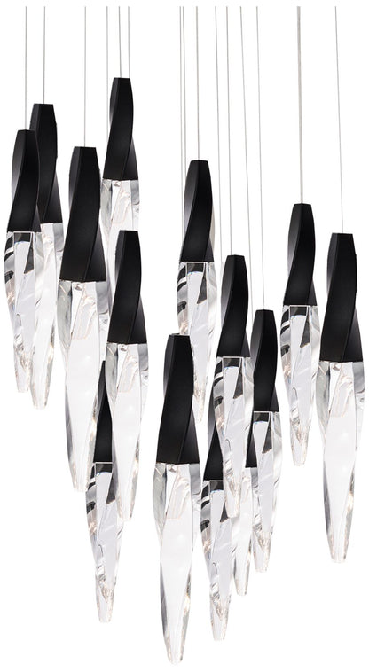 Schonbek Kindjal 23" Wide 15-Light LED Multi-Light Modern Pendant