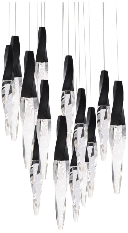 Schonbek Kindjal 23" Wide 15-Light LED Multi-Light Modern Pendant