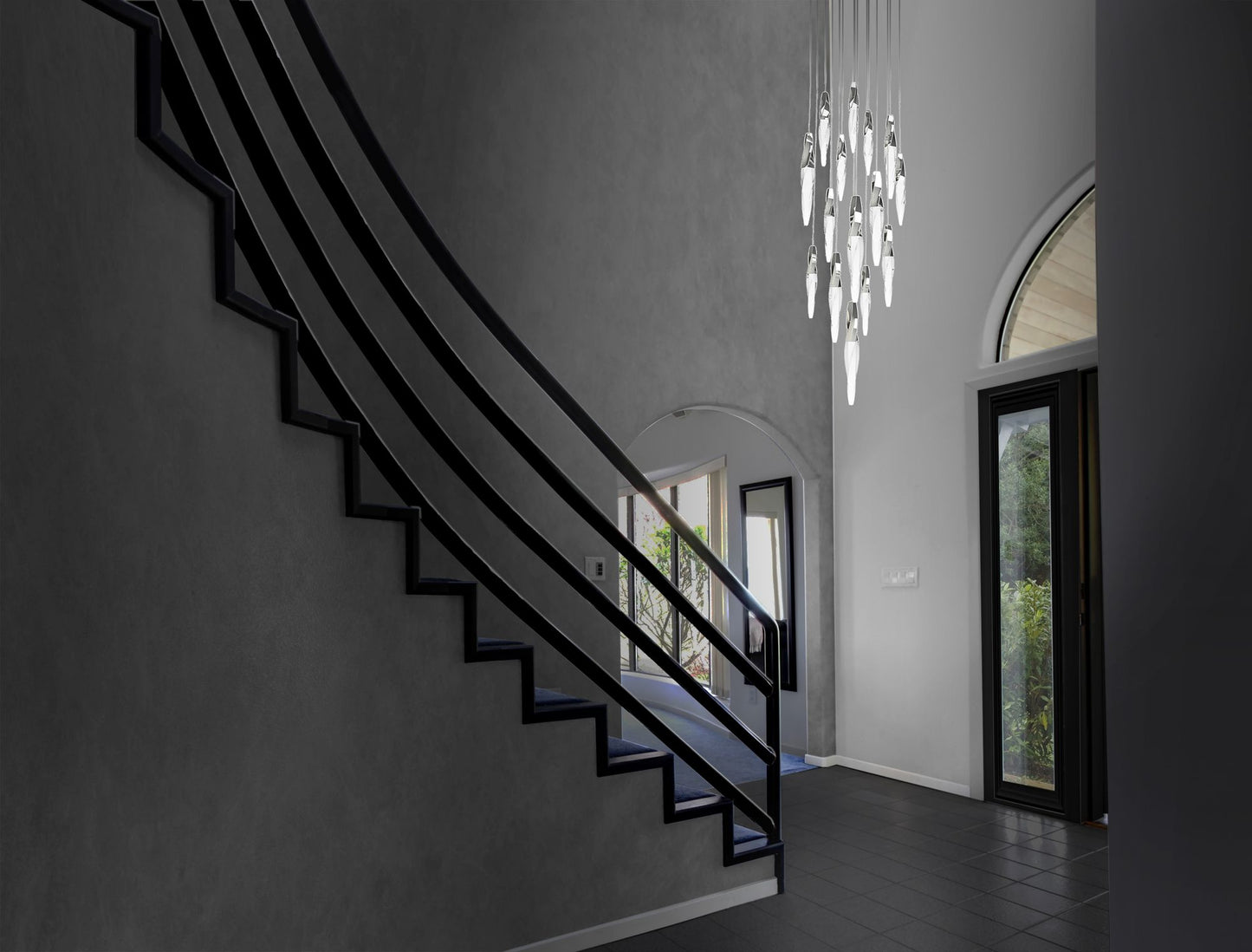 Schonbek Kindjal 23" Wide 15-Light LED Multi-Light Modern Pendant