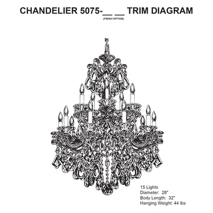 Schonbek La Scala 28" Wide Heritage Crystal Chandelier