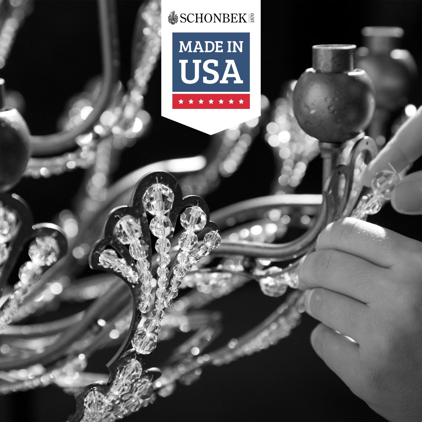 Schonbek La Scala Collection 8-Light Crystal Chandelier