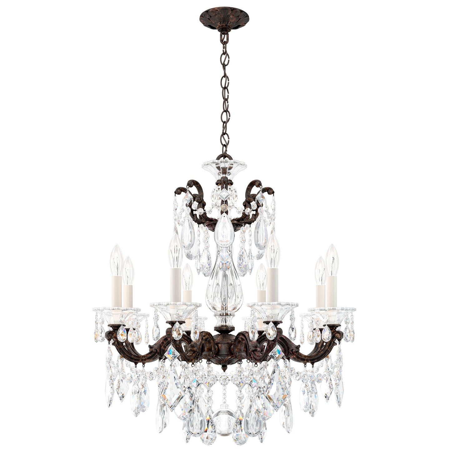 Schonbek La Scala Collection 8-Light Crystal Chandelier