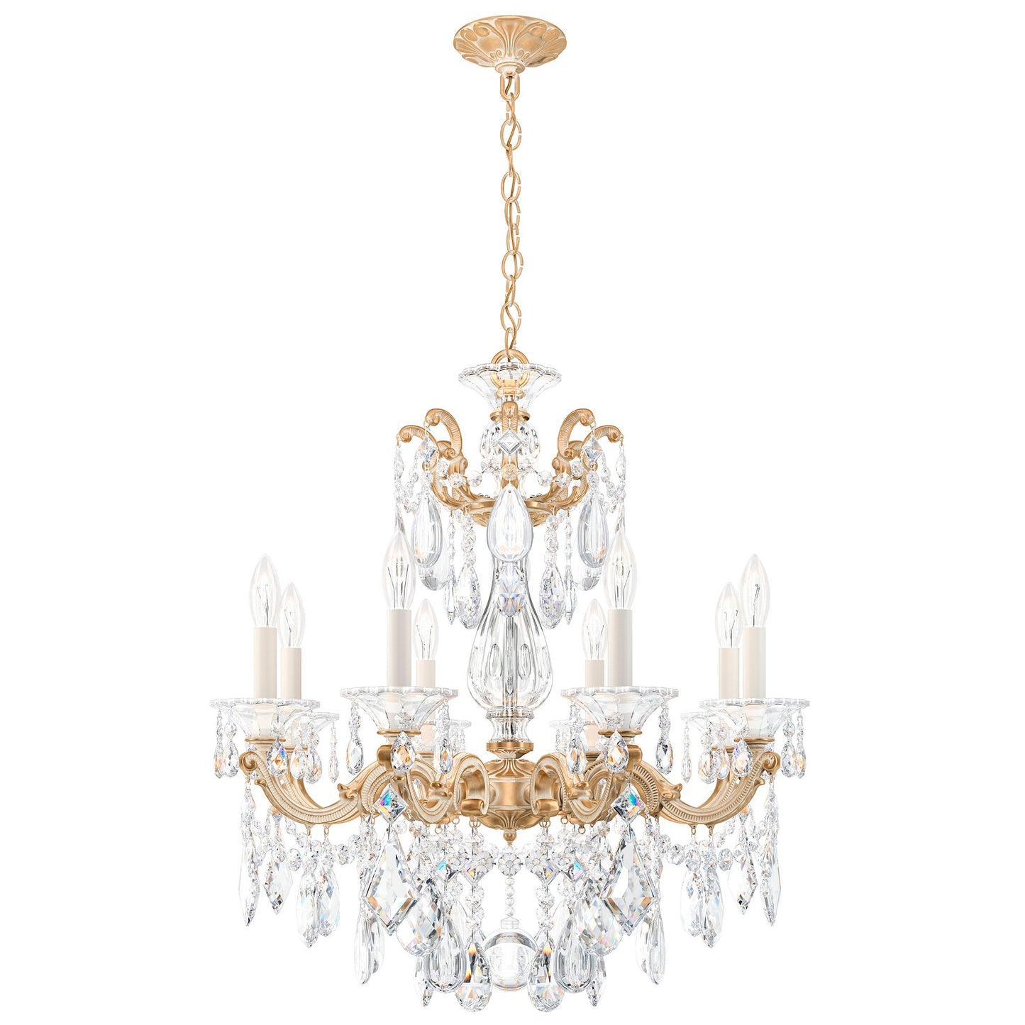 Schonbek La Scala Collection 8-Light Crystal Chandelier