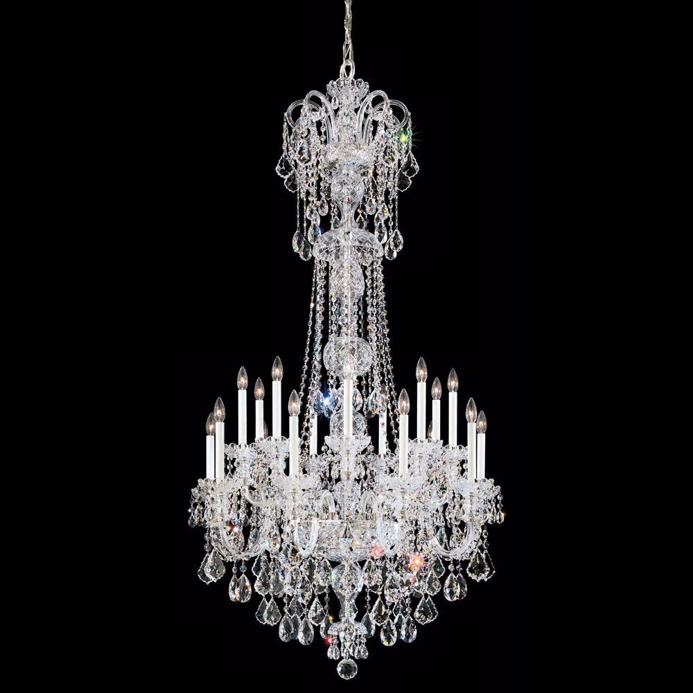 Schonbek Olde World 36"W Silver Swarovski Crystal Chandelier