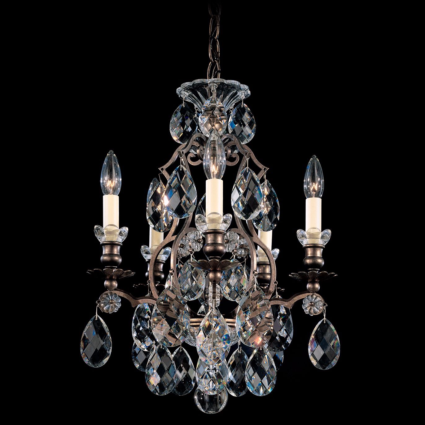 Schonbek Renaissance 14 1/2" Wide Bronze Crystal Chandelier