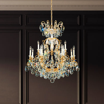 Schonbek Renaissance 32"W Heirloom Gold Crystal Chandelier