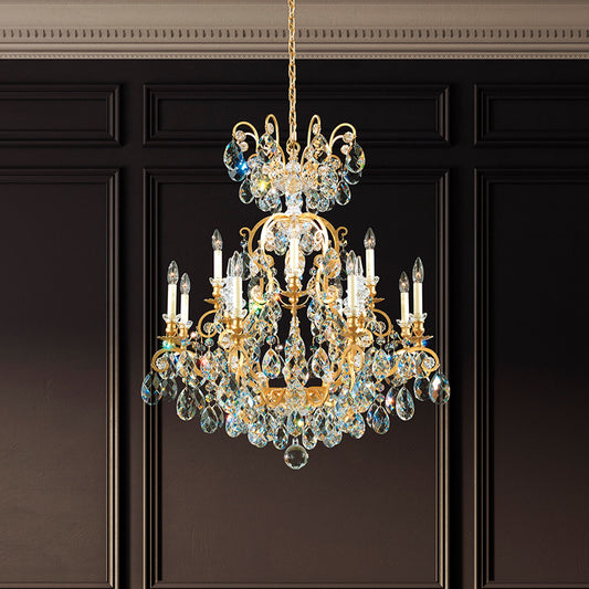 Schonbek Renaissance 32"W Heirloom Gold Crystal Chandelier