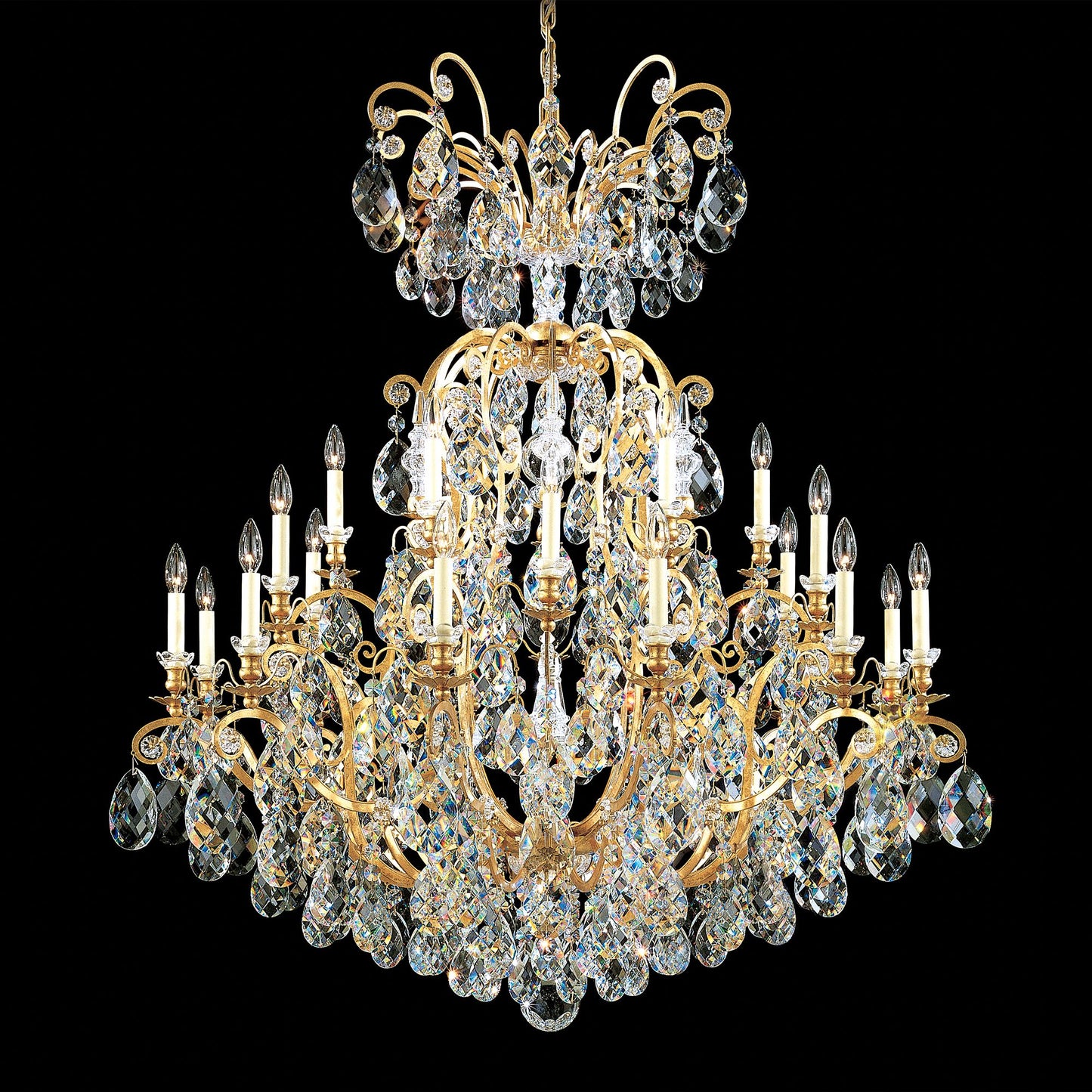 Schonbek Renaissance 45"W Heirloom Gold Crystal Chandelier