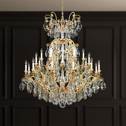 Schonbek Renaissance 45"W Heirloom Gold Crystal Chandelier