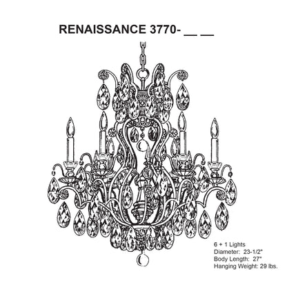 Schonbek Renaissance Collection 23 1/2" Crystal Chandelier