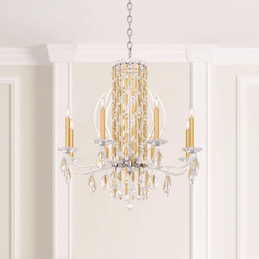 Schonbek Sarella 30"W Heirloom Gold 8-Light Chandelier
