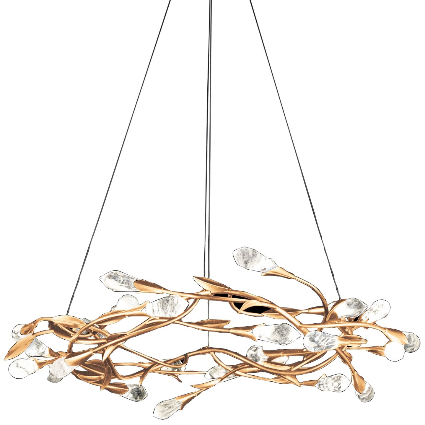 Schonbek Secret Garden 35 1/2" Wide Gold and Crystal LED Pendant Light