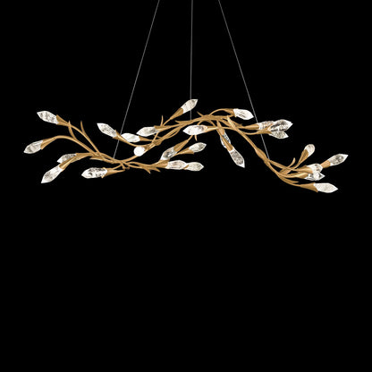 Schonbek Secret Garden 56.25" French Gold and Crystal Linear Pendant