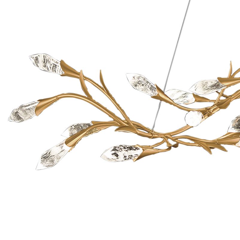 Schonbek Secret Garden 56.25" French Gold and Crystal Linear Pendant