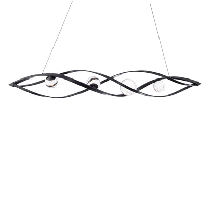 Schonbek Slipstream 56.3" 4-Light Modern LED Crystal Linear Pendant