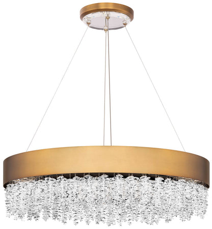 Schonbek Soleil 26" Wide Aged Brass Finish Modern LED Crystal Pendant