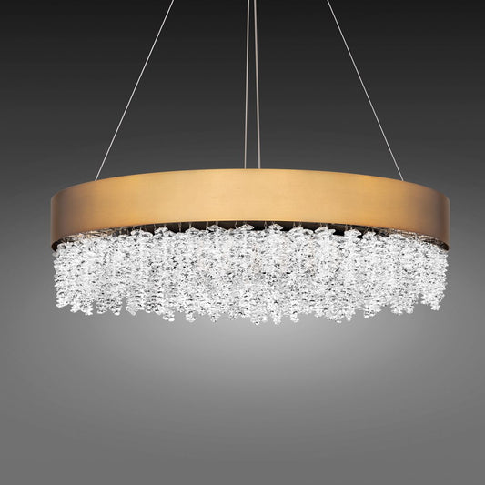 Schonbek Soleil 26" Wide Aged Brass Finish Modern LED Crystal Pendant