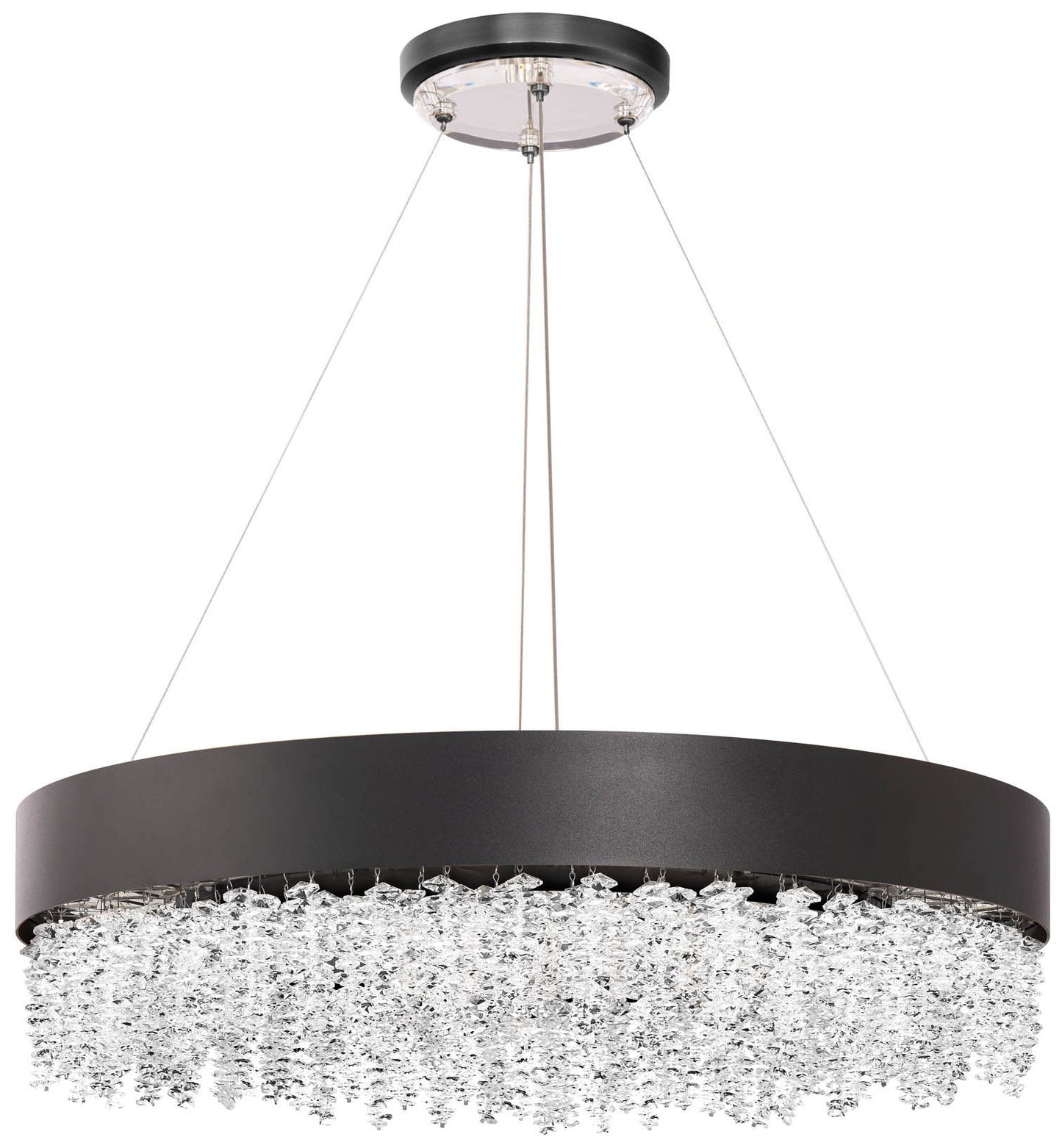 Schonbek Soleil 26" Wide Black Finish Modern LED Crystal Pendant