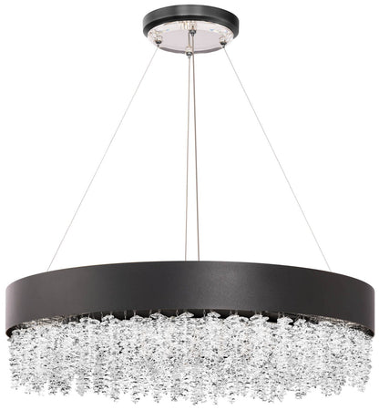 Schonbek Soleil 26" Wide Black Finish Modern LED Crystal Pendant
