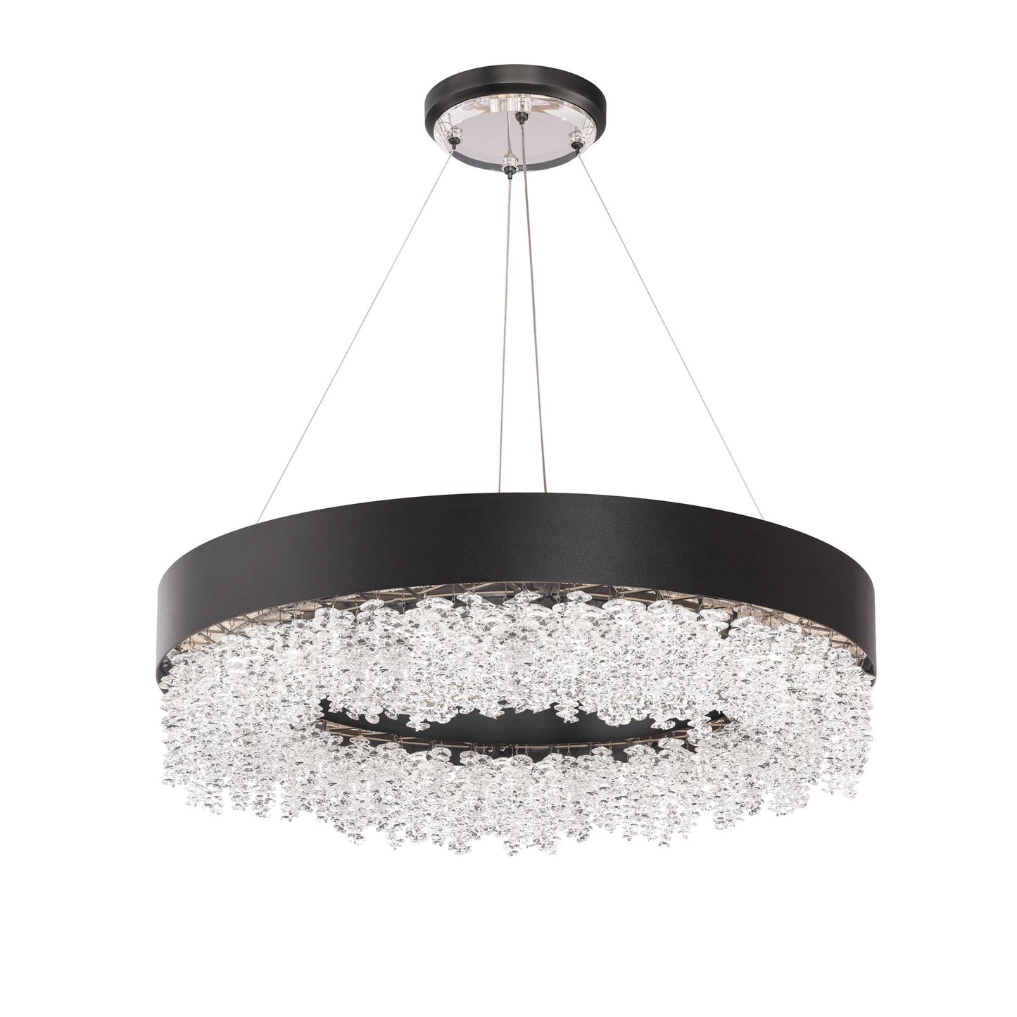 Schonbek Soleil 26" Wide Black Finish Modern LED Crystal Pendant