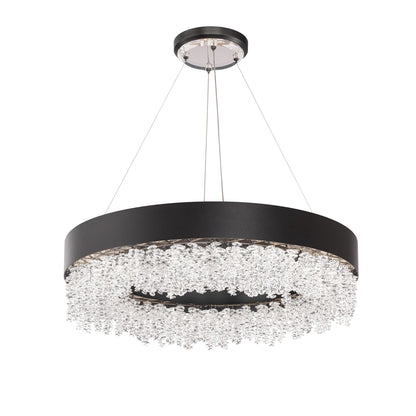 Schonbek Soleil 26" Wide Black Finish Modern LED Crystal Pendant