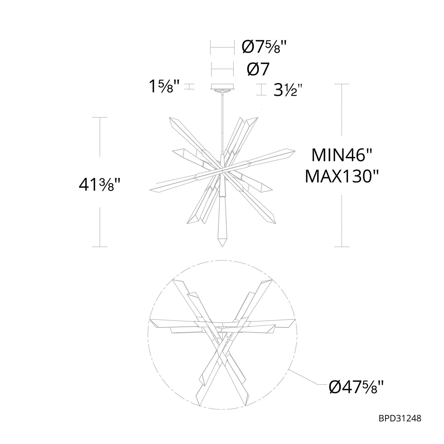 Schonbek Solitude 47 1/2" Wide Antique Nickel LED Chandelier