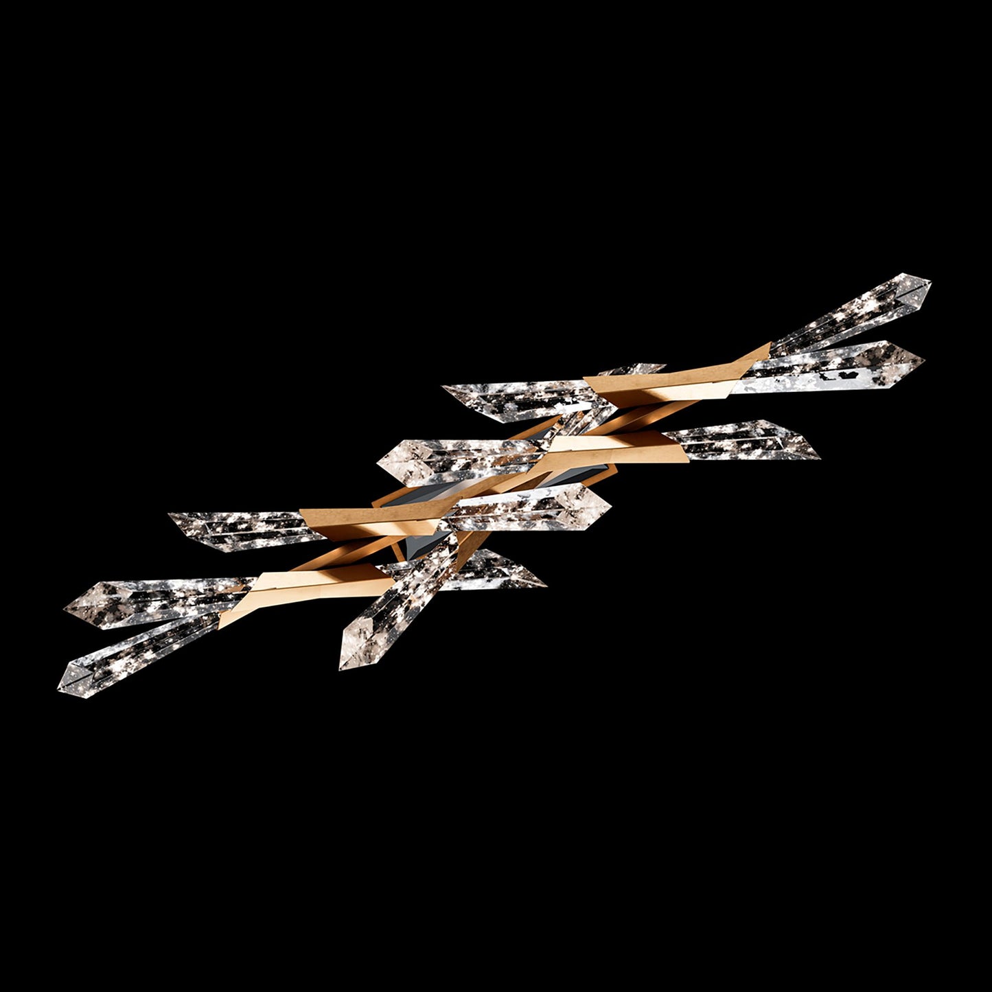 Schonbek Solitude 59 1/2" Wide Aged Brass LED Pendant Light