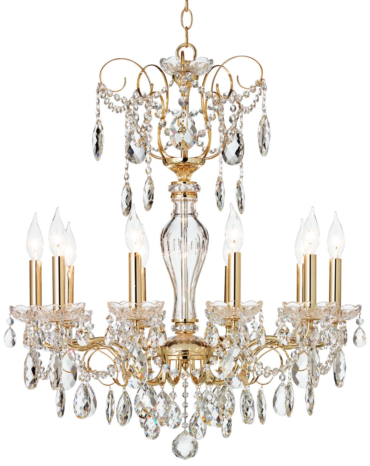 Schonbek Sonatina 25 1/2" Wide Gold Crystal Chandelier