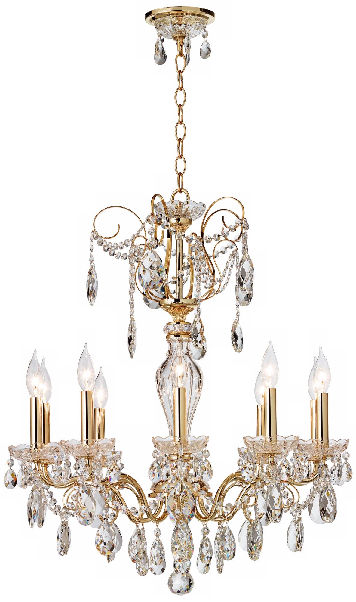 Schonbek Sonatina 25 1/2" Wide Gold Crystal Chandelier