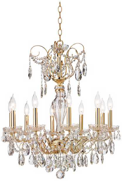 Schonbek Sonatina 25 1/2" Wide Gold Crystal Chandelier