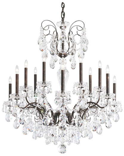 Schonbek Sonatina 35" Wide Black Pearl Crystal Chandelier