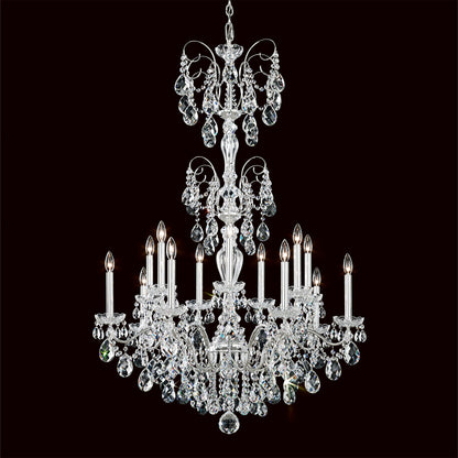 Schonbek Sonatina 35" Wide Silver Crystal Chandelier