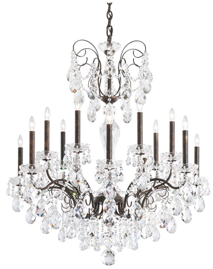 Schonbek Sonatina 35"W Heirloom Bronze 14-Light Chandelier