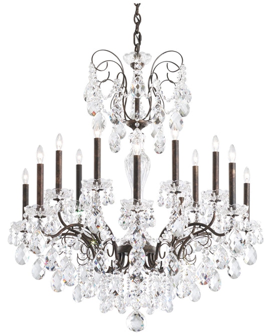 Schonbek Sonatina 35"W Heirloom Bronze 14-Light Chandelier
