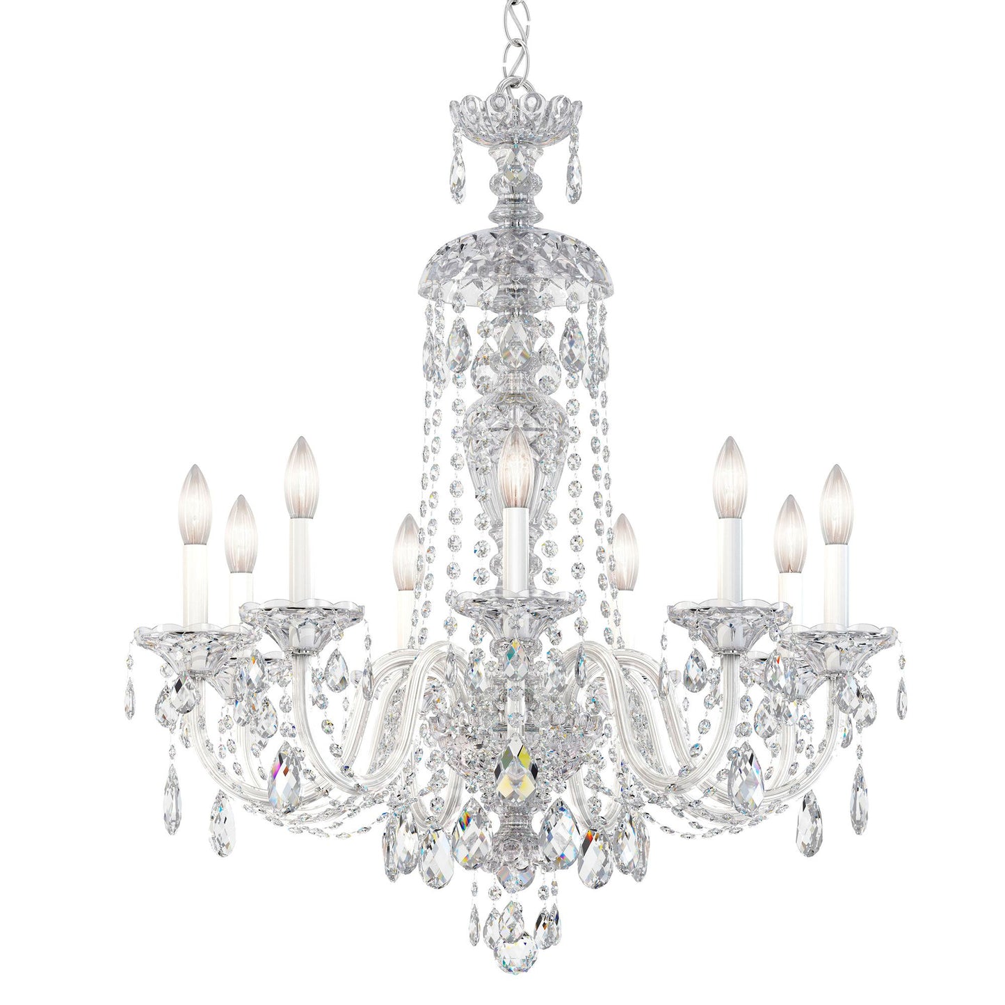 Schonbek Sterling 27" Wide Swarovski Crystal Chandelier
