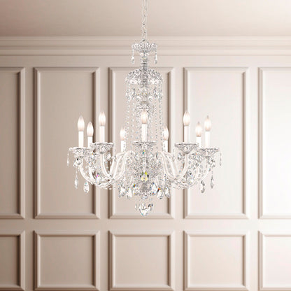 Schonbek Sterling 27" Wide Swarovski Crystal Chandelier