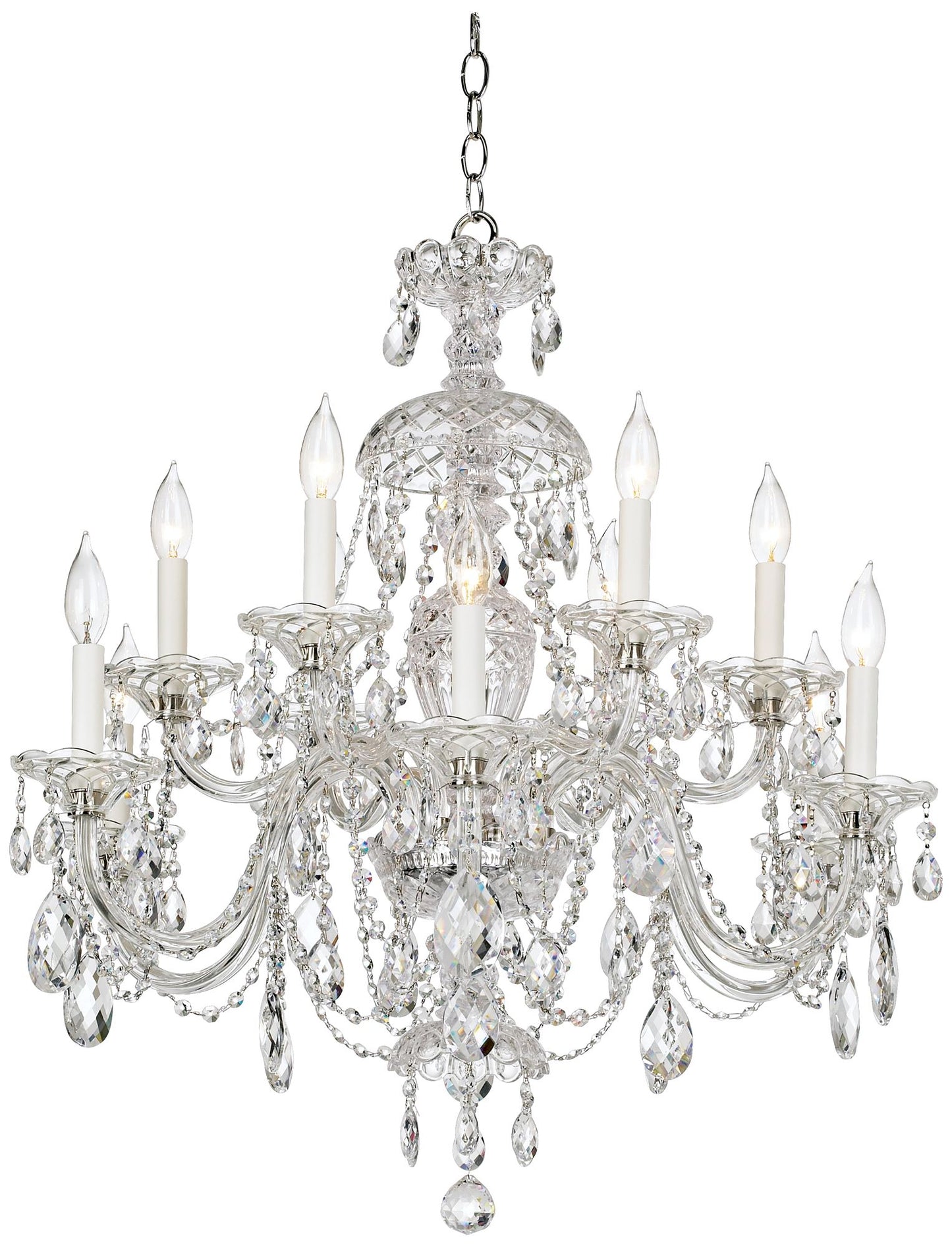 Schonbek Sterling 29" Wide Heritage Crystal 12-Light Chandelier