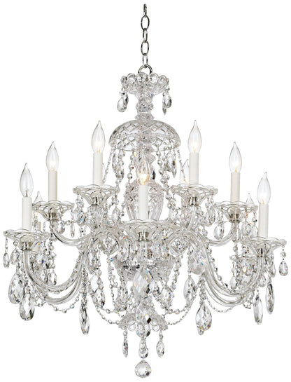 Schonbek Sterling 29" Wide Heritage Crystal 12-Light Chandelier